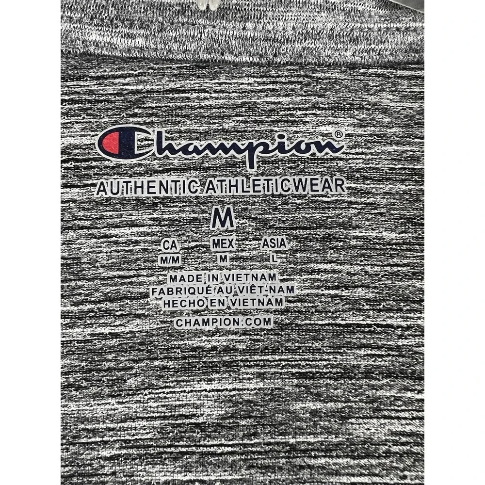 Champion Shirt Mens M Premier Lacrosse League PLL Quarter Zip Gray Long Sleeve